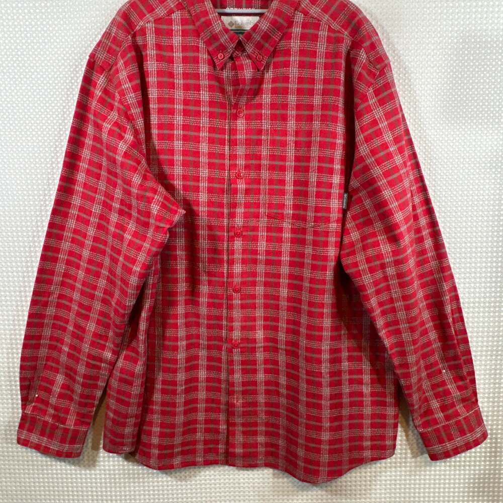 Columbia Omni-wick Advanced Evaporation Men's Long Sleeve Plaid Shirt Size M